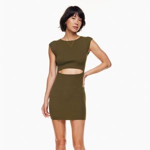 Sold / Aritzia Wilfred free cut-out knit mini dress
